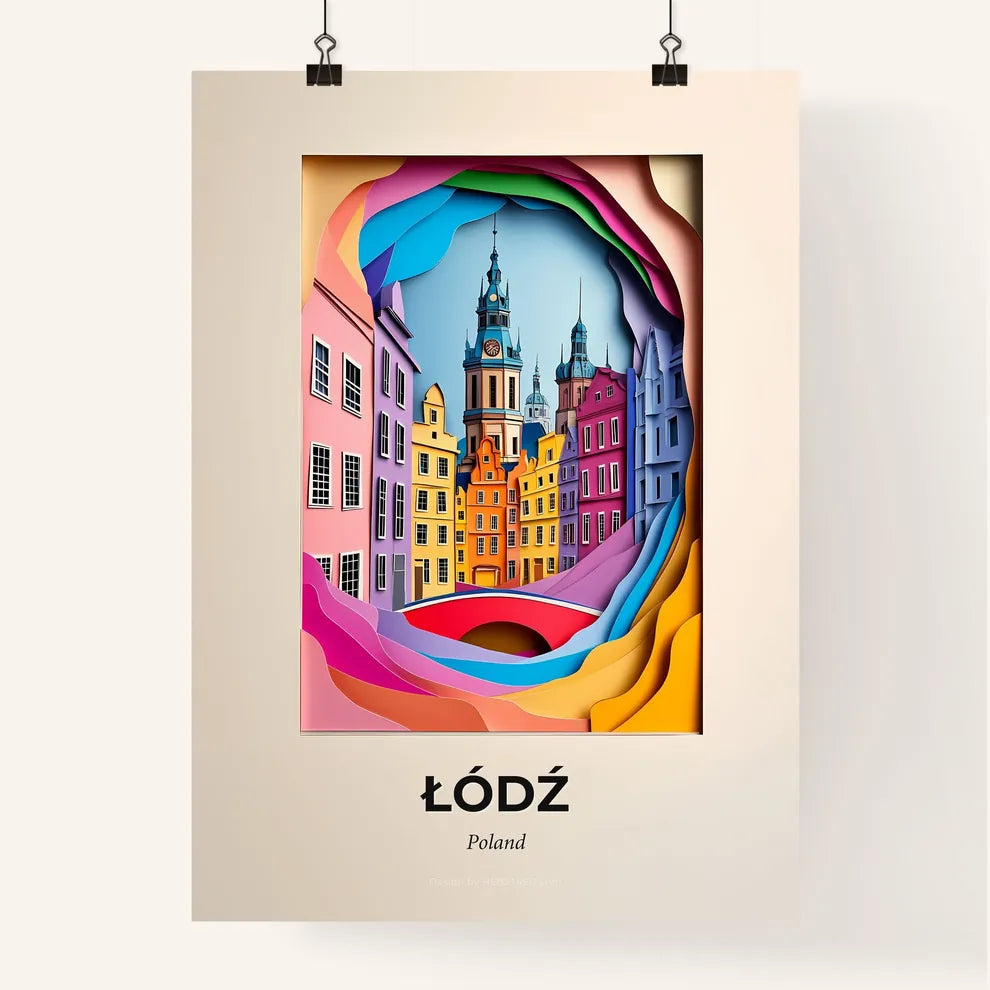Vivid Łódź, Poland, Colorful Poster