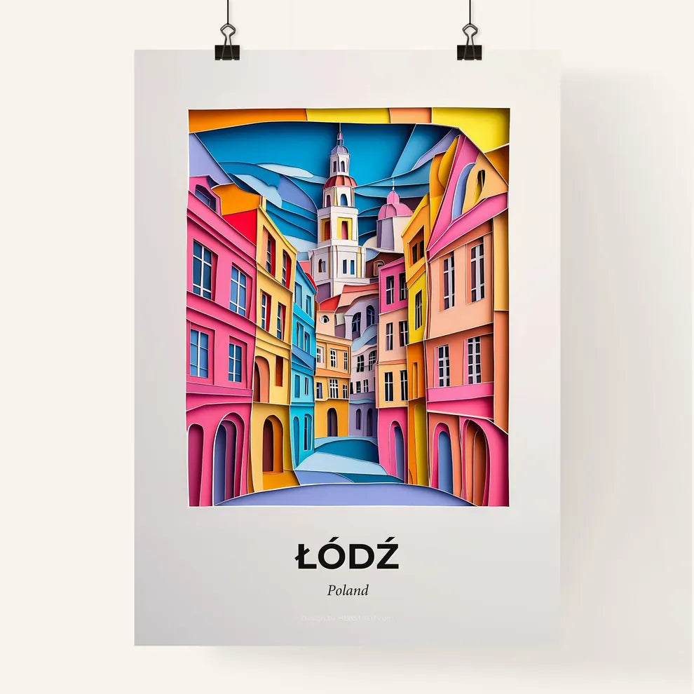 Vivid Łódź, Poland, Colorful Poster