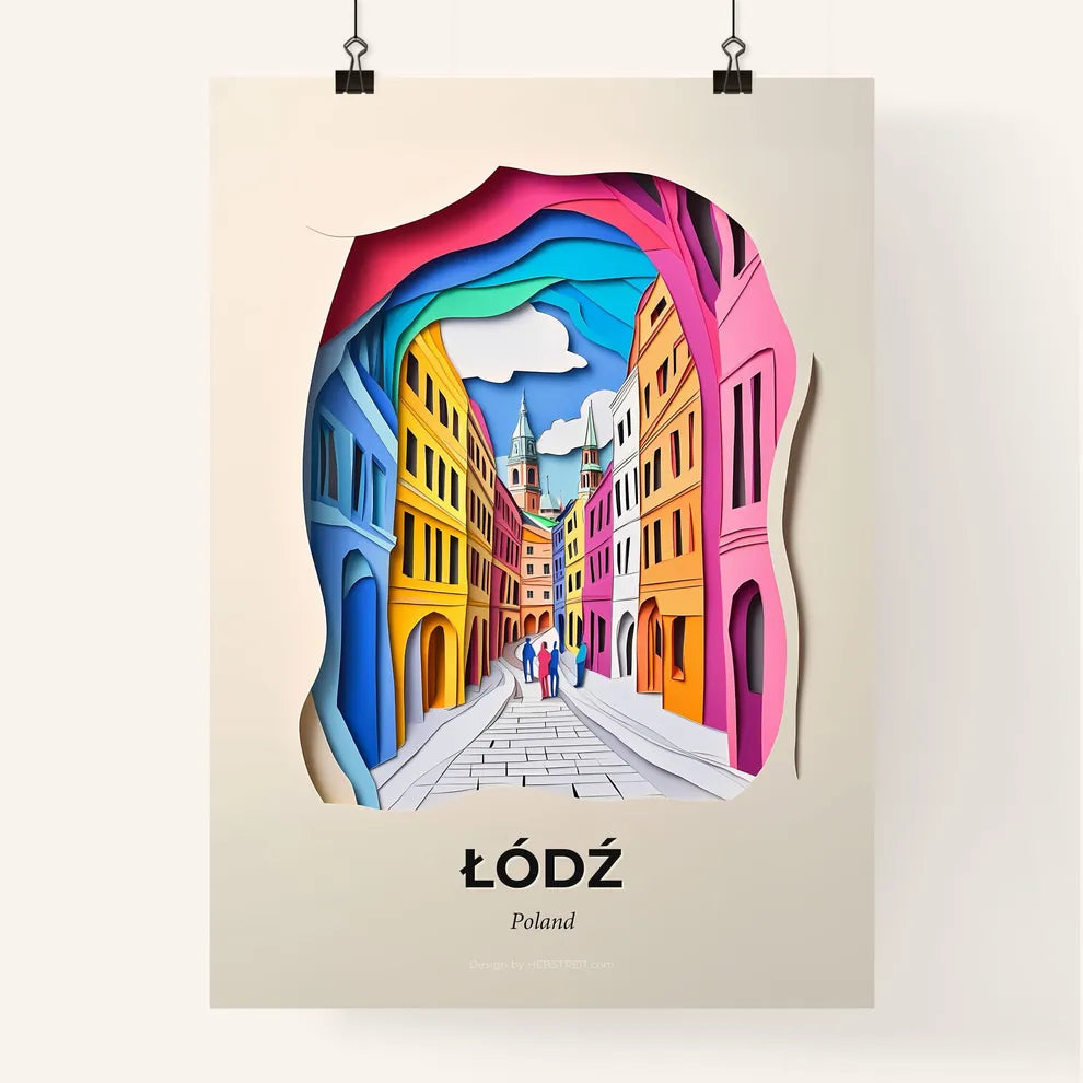 Vivid Łódź, Poland, Colorful Poster