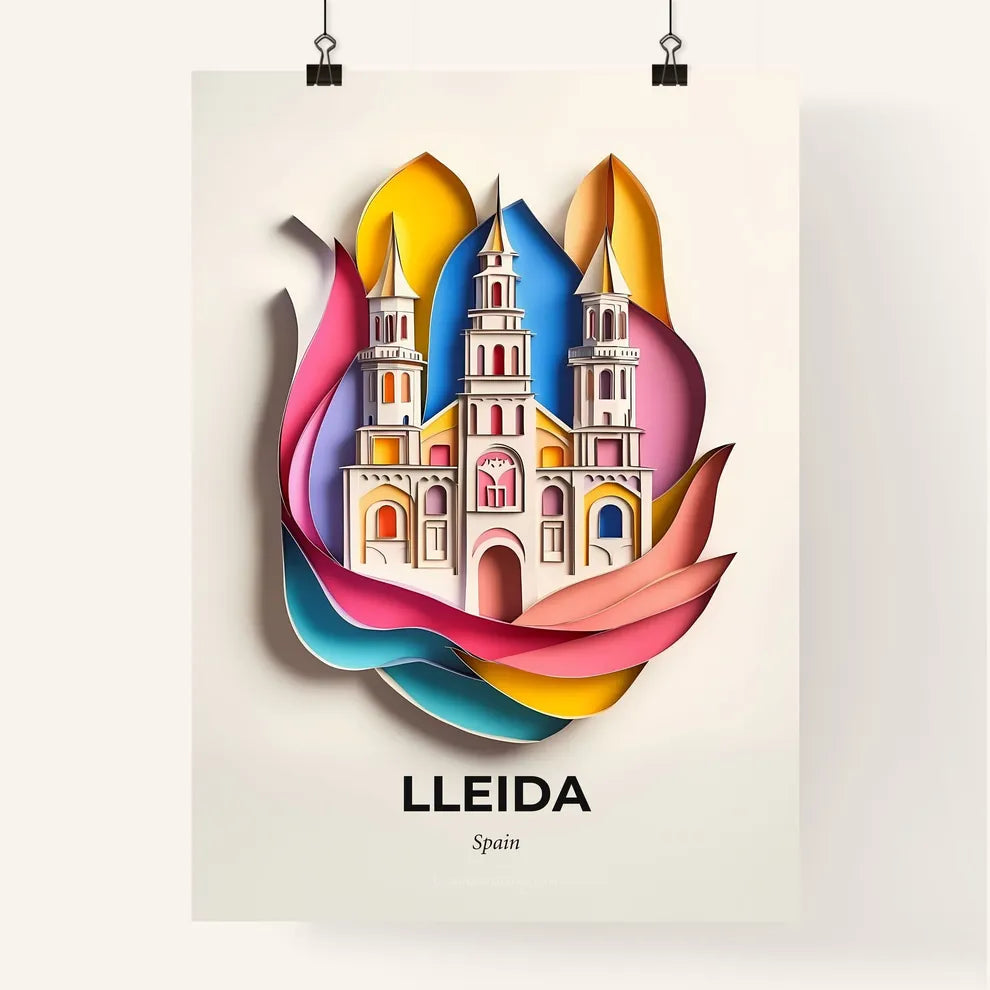 Vivid Lleida, Spain, Colorful Poster
