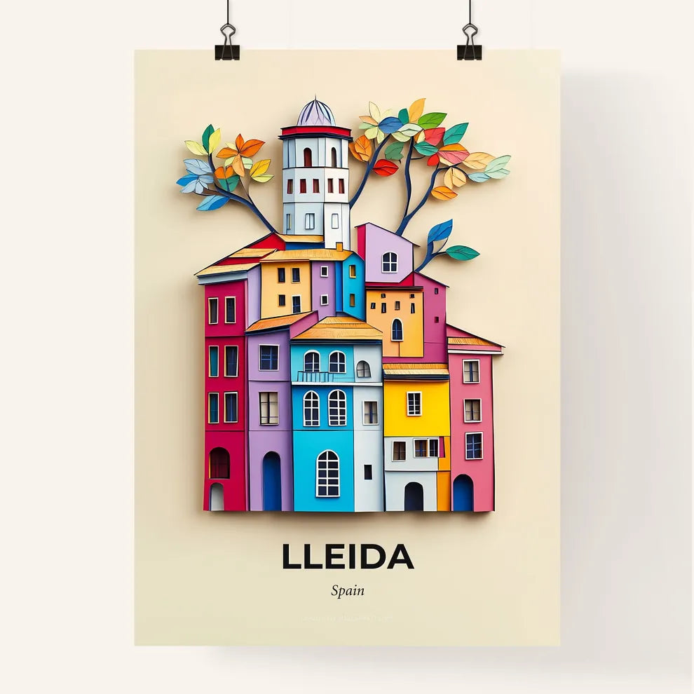 Vivid Lleida, Spain, Colorful Poster