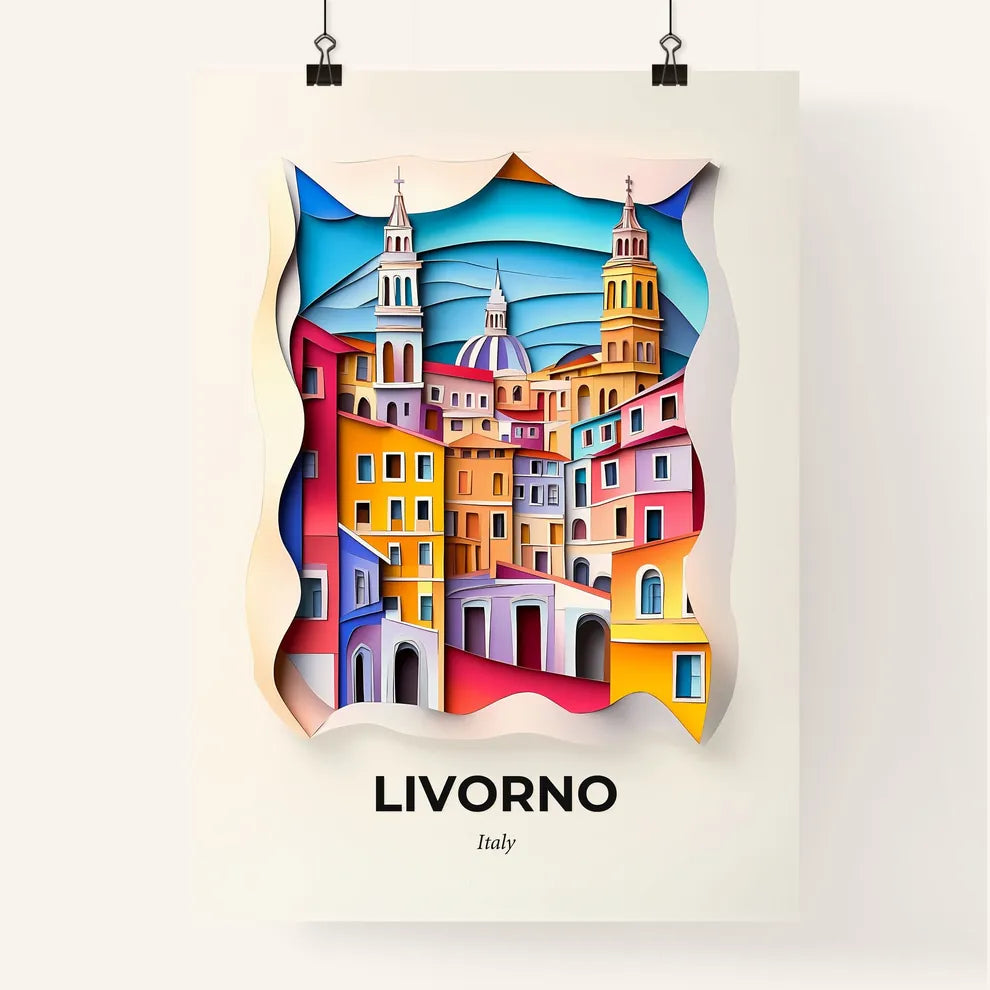 Vivid Livorno, Italy, Colorful Poster