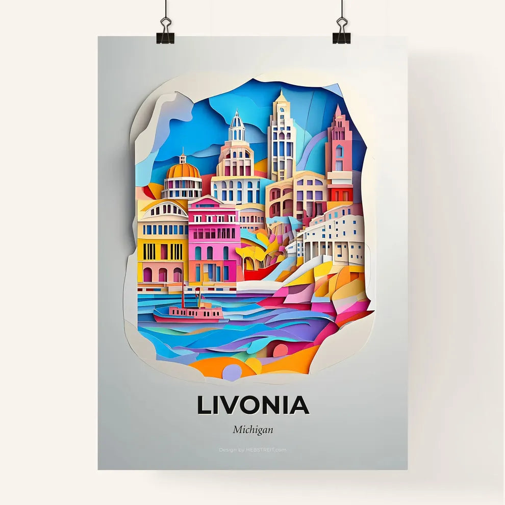 Vivid Livonia, Michigan, Colorful Poster