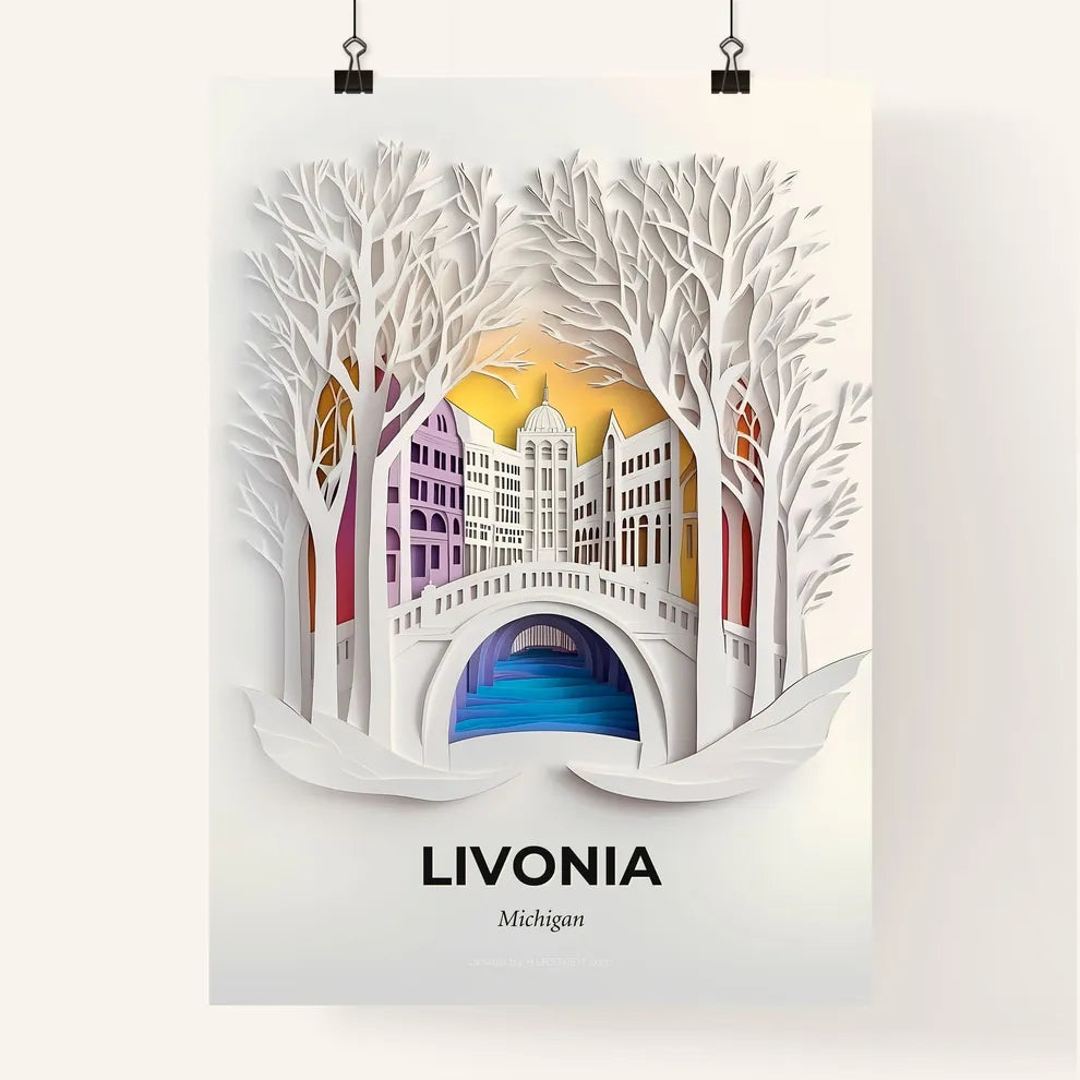 Vivid Livonia, Michigan, Colorful Poster