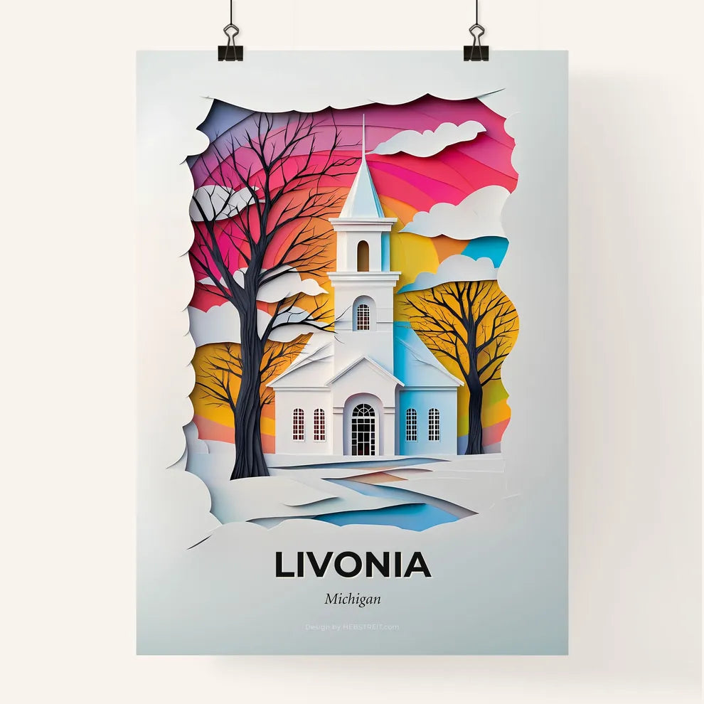 Vivid Livonia, Michigan, Colorful Poster
