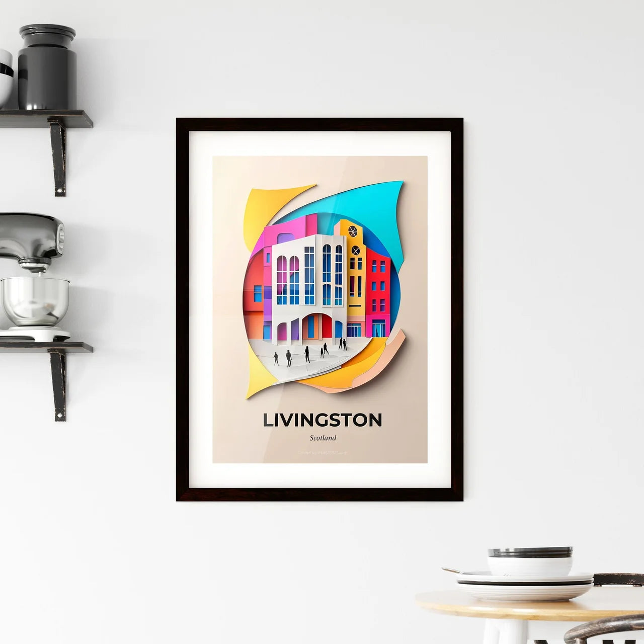 Vivid Livingston, Scotland, Framed Wall Art