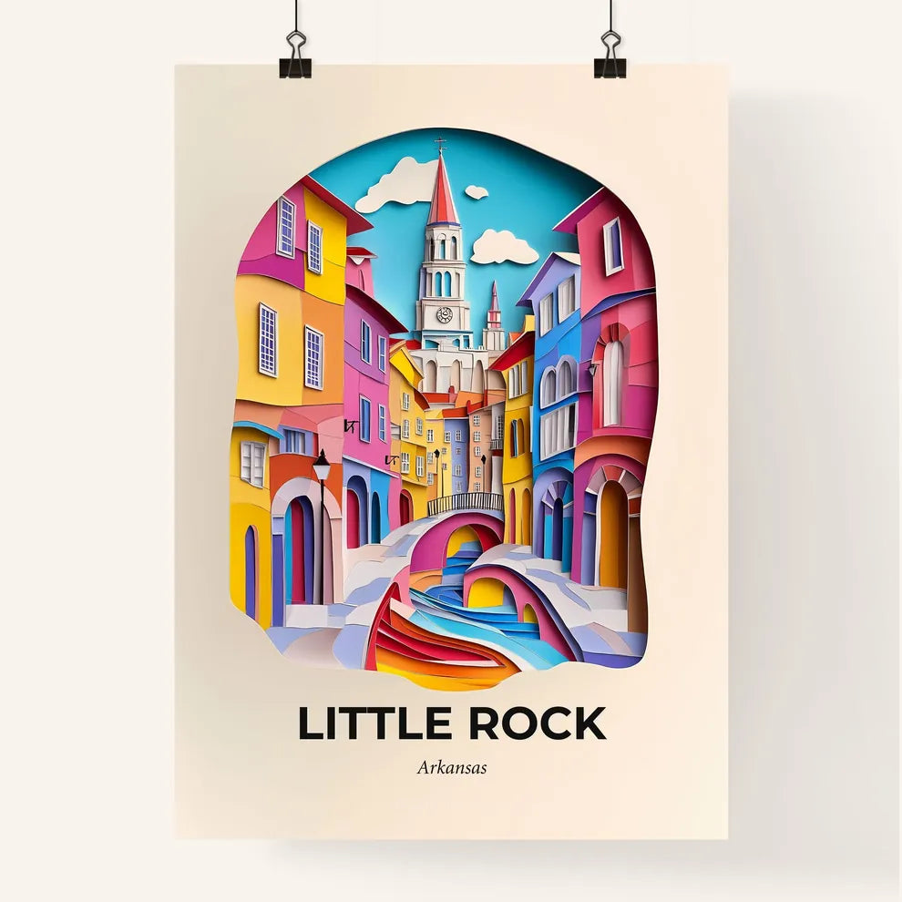 Vivid Little Rock, Arkansas, Colorful Poster