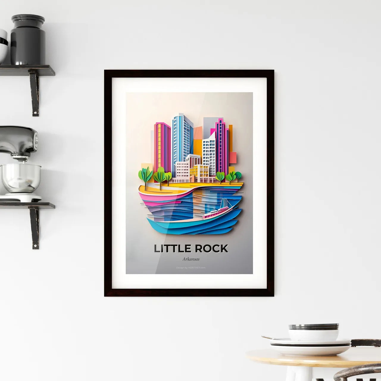 Vivid Little Rock, Arkansas, Framed Wall Art