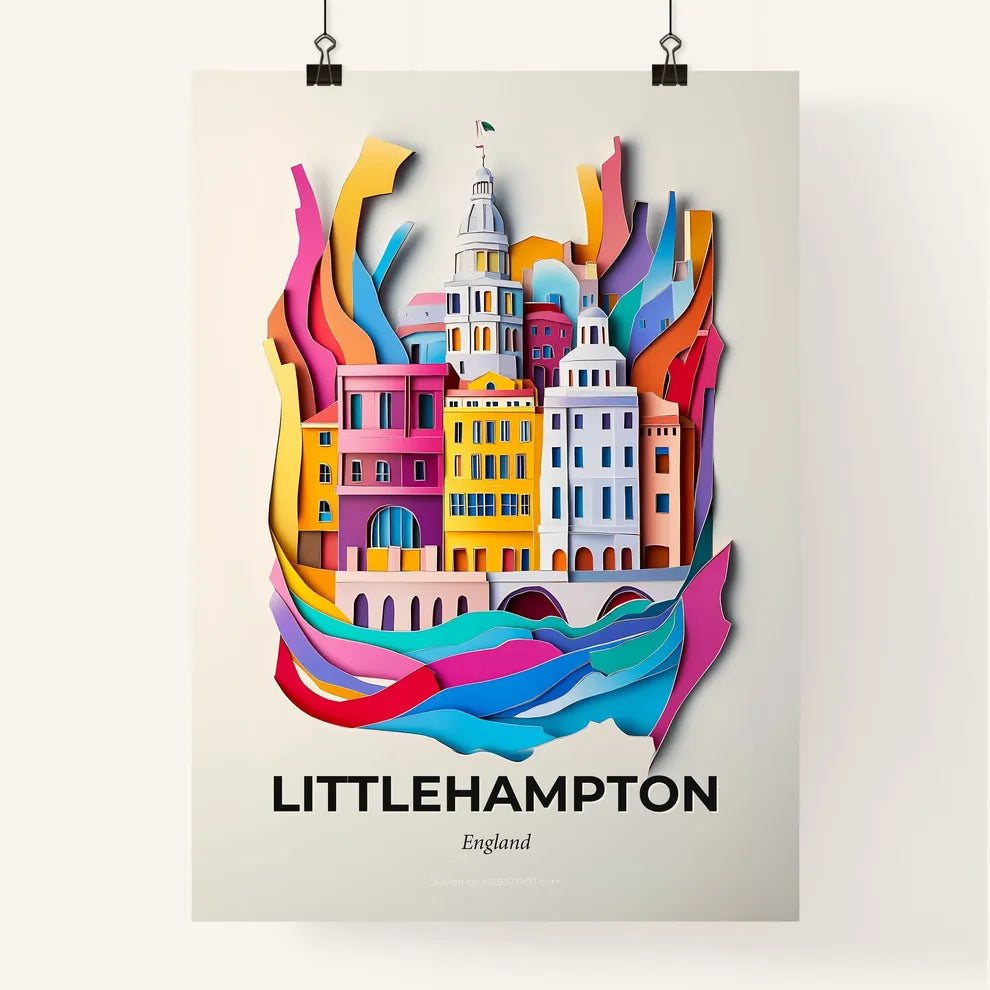 Vivid Littlehampton, England, Colorful Poster