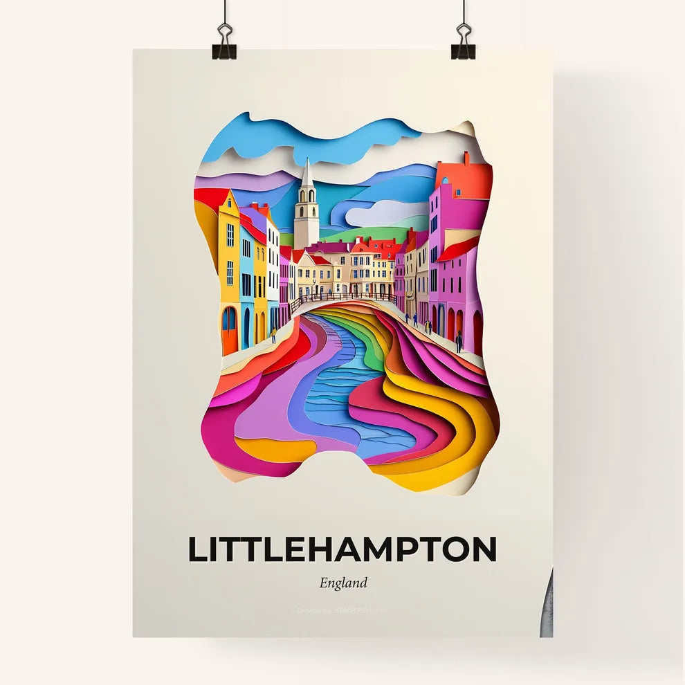 Vivid Littlehampton, England, Colorful Poster