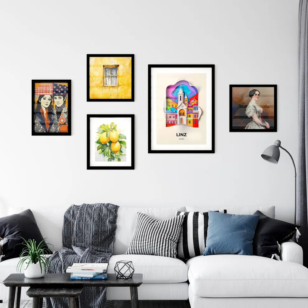 Vivid Linz, Austria, Premium Framed Prints