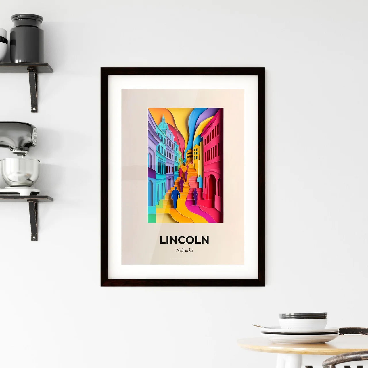 Vivid Lincoln, Nebraska, Framed Wall Art