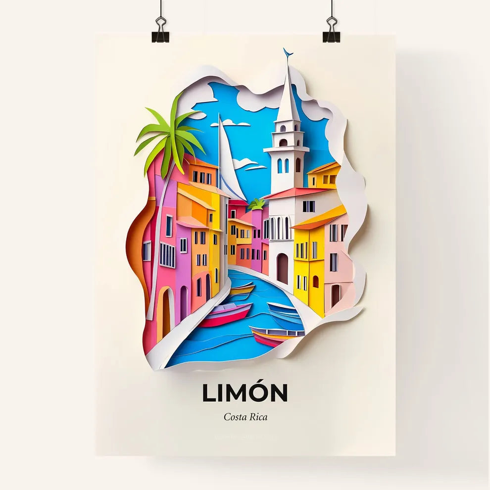 Vivid Limón, Costa Rica, Colorful Poster