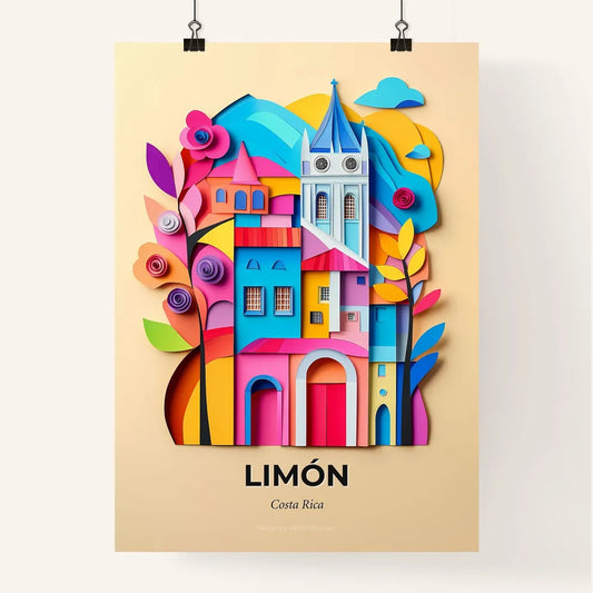 Vivid Limón, Costa Rica, Colorful Poster
