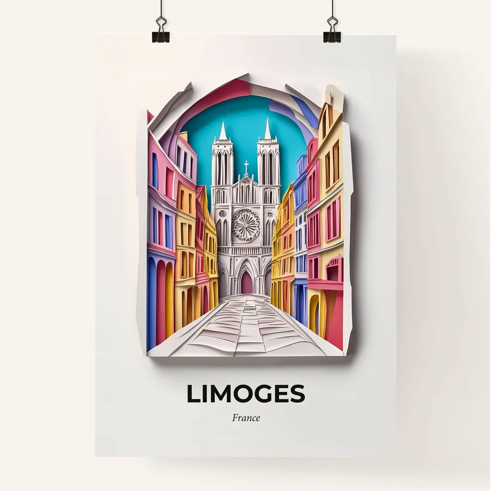 Vivid Limoges, France, Colorful Poster