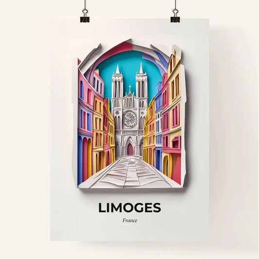 Vivid Limoges, France, Colorful Poster