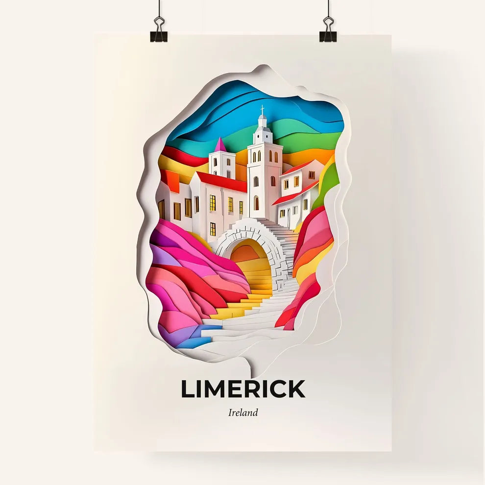 Vivid Limerick, Ireland, Colorful Poster