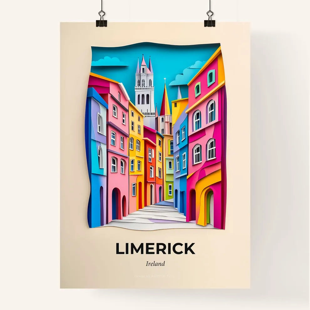 Vivid Limerick, Ireland, Colorful Poster