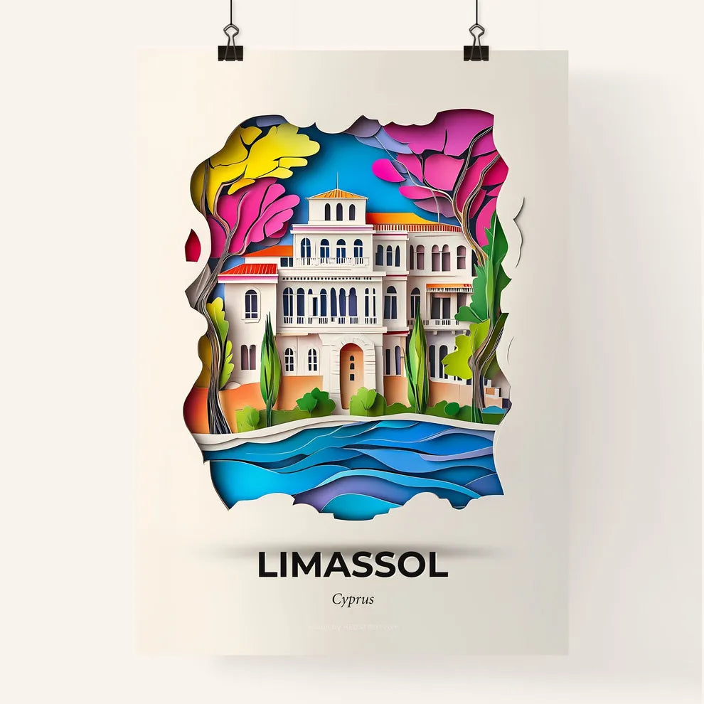 Vivid Limassol, Cyprus, Colorful Poster