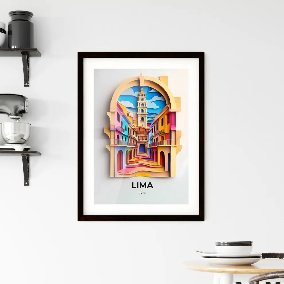 Vivid Lima, Peru, Framed Wall Art