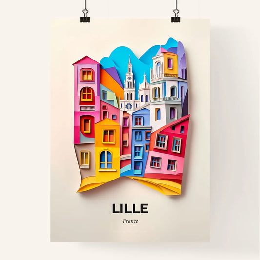 Vivid Lille, France, Colorful Poster