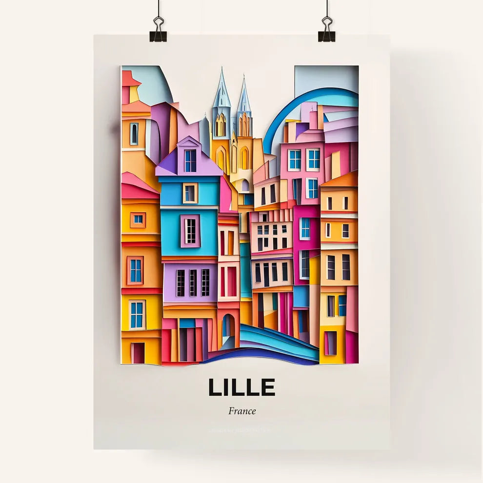 Vivid Lille, France, Colorful Poster