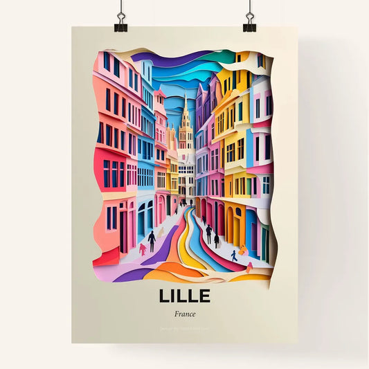 Vivid Lille, France, Colorful Poster