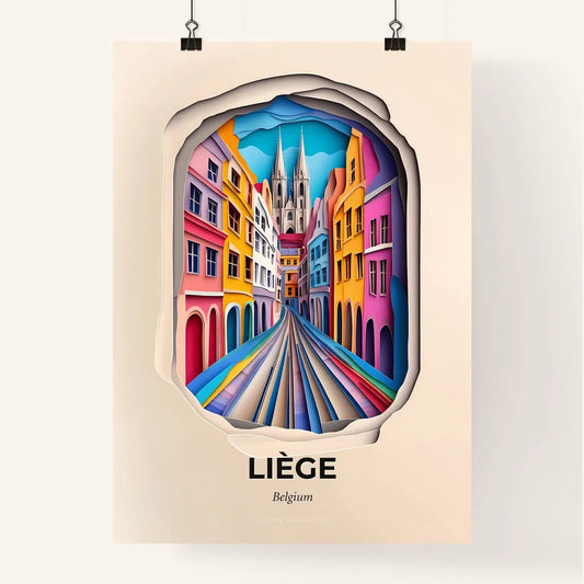 Vivid Liège , Belgium, Colorful Poster