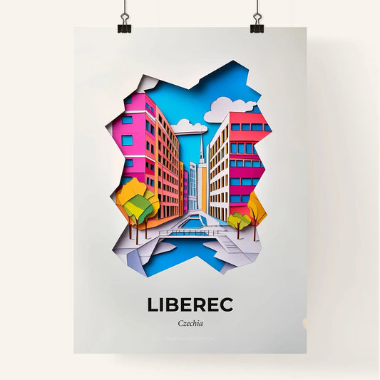 Vivid Liberec, Czechia, Colorful Poster