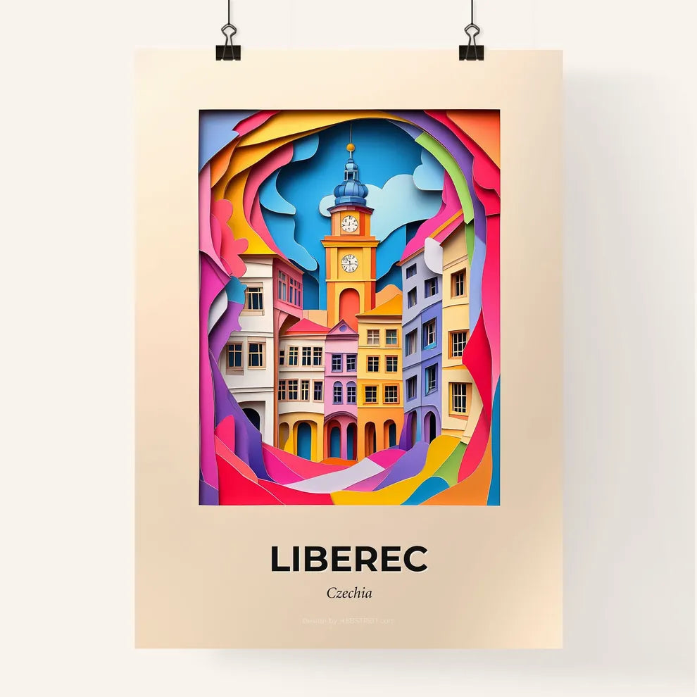Vivid Liberec, Czechia, Colorful Poster