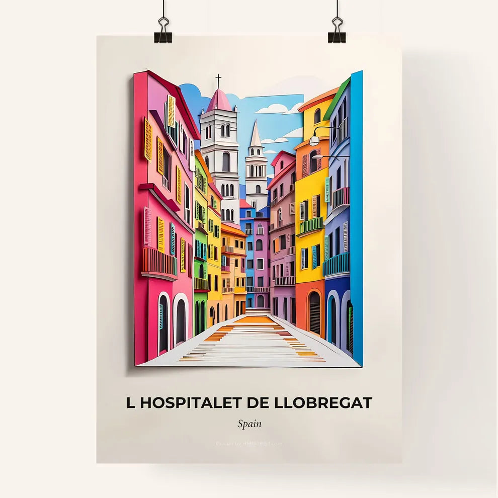 Vivid L Hospitalet de Llobregat, Spain, Colorful Poster