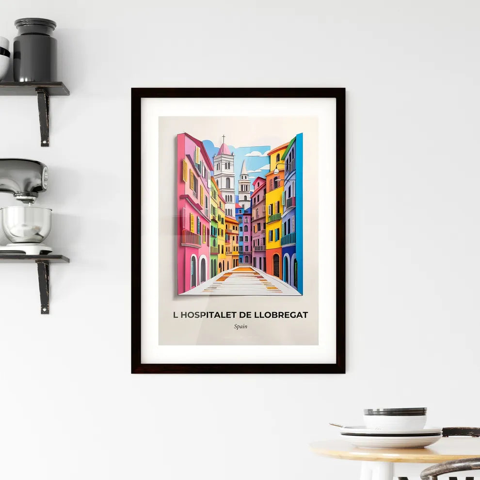 Vivid L Hospitalet de Llobregat, Spain, Framed Wall Art