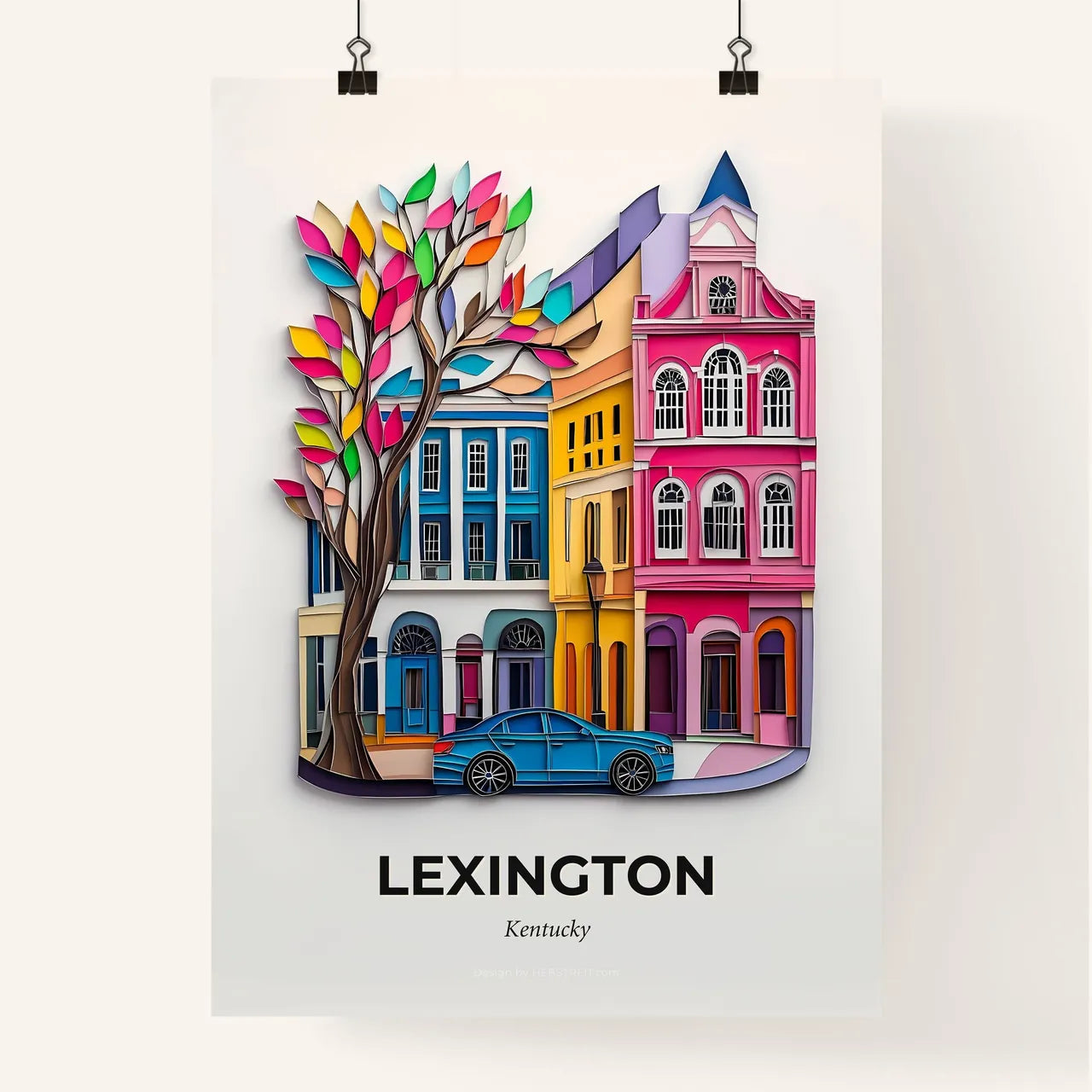 Vivid Lexington, Kentucky, Colorful Poster