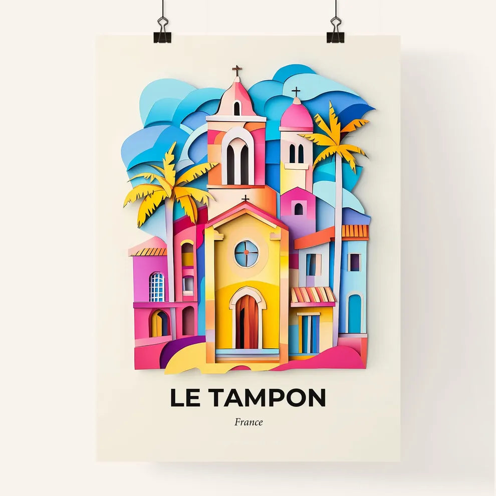 Vivid Le Tampon, France, Colorful Poster