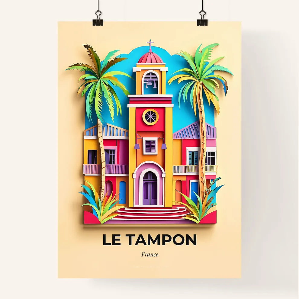 Vivid Le Tampon, France, Colorful Poster