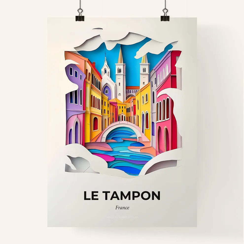 Vivid Le Tampon, France, Colorful Poster
