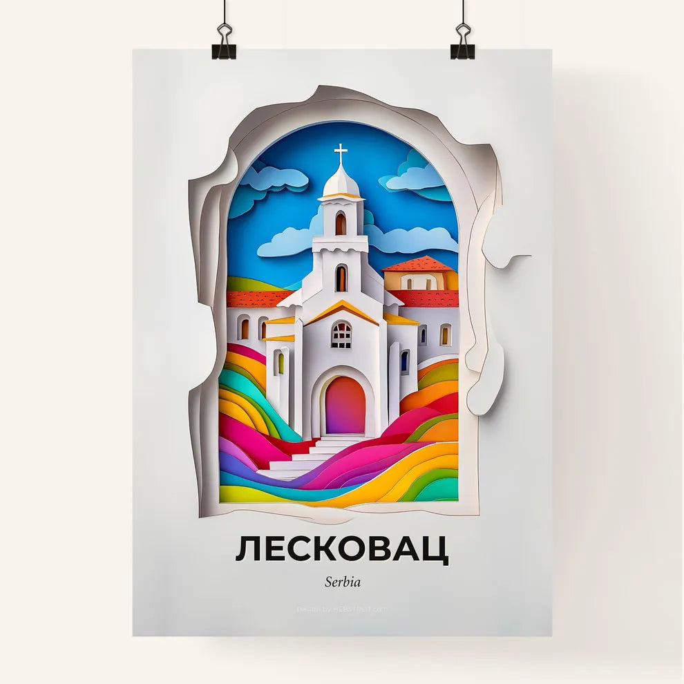 Vivid Leskovac, Serbia, Colorful Poster