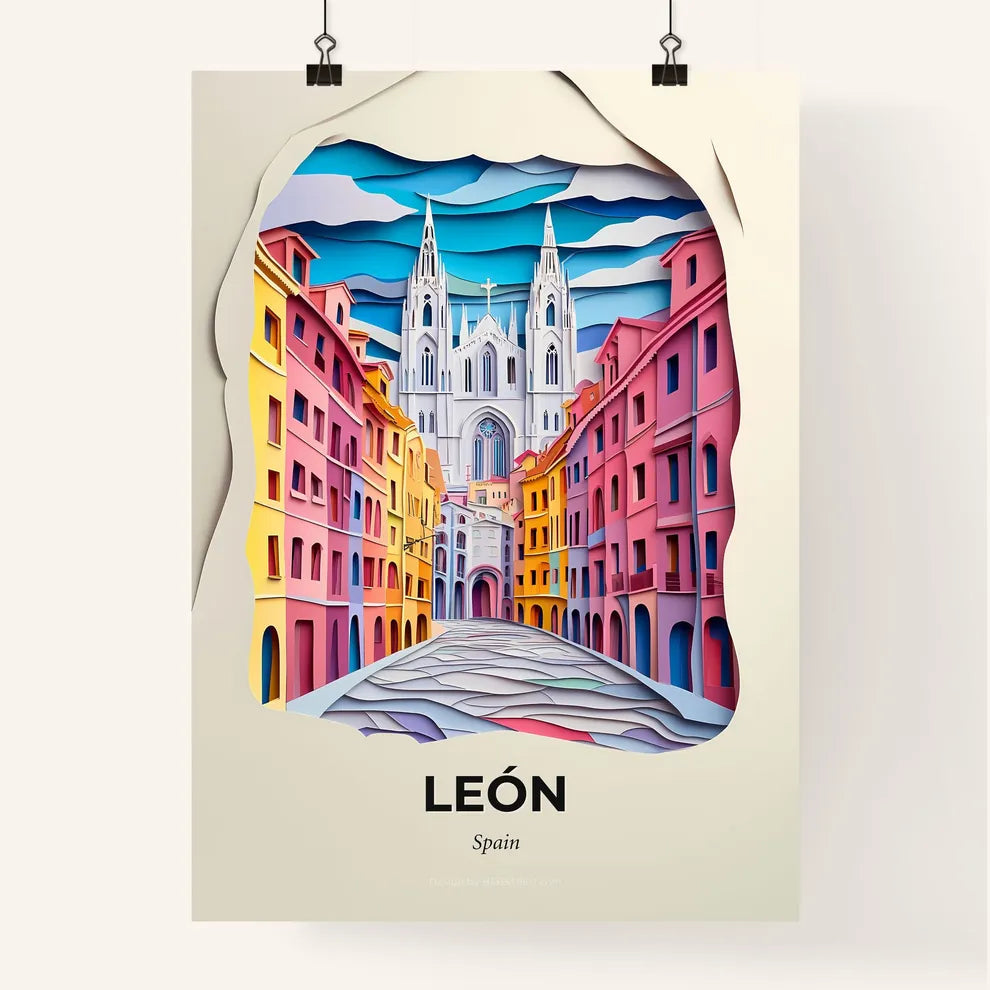 Vivid León, Spain, Colorful Poster
