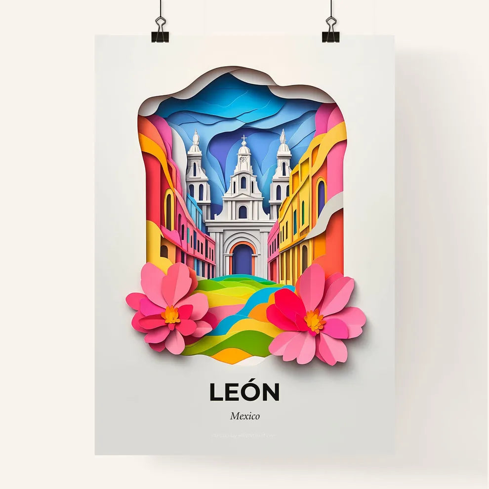 Vivid León, Mexico, Colorful Poster