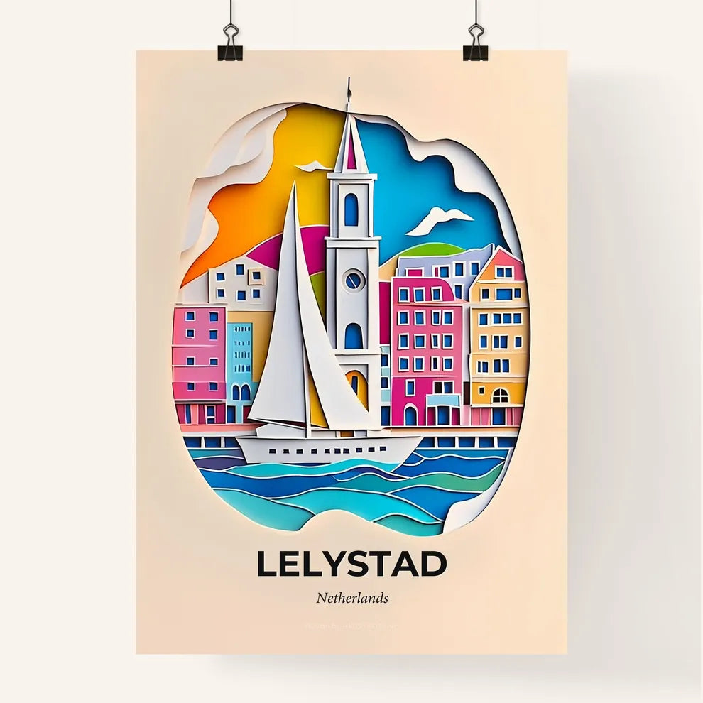 Vivid Lelystad, Netherlands, Colorful Poster