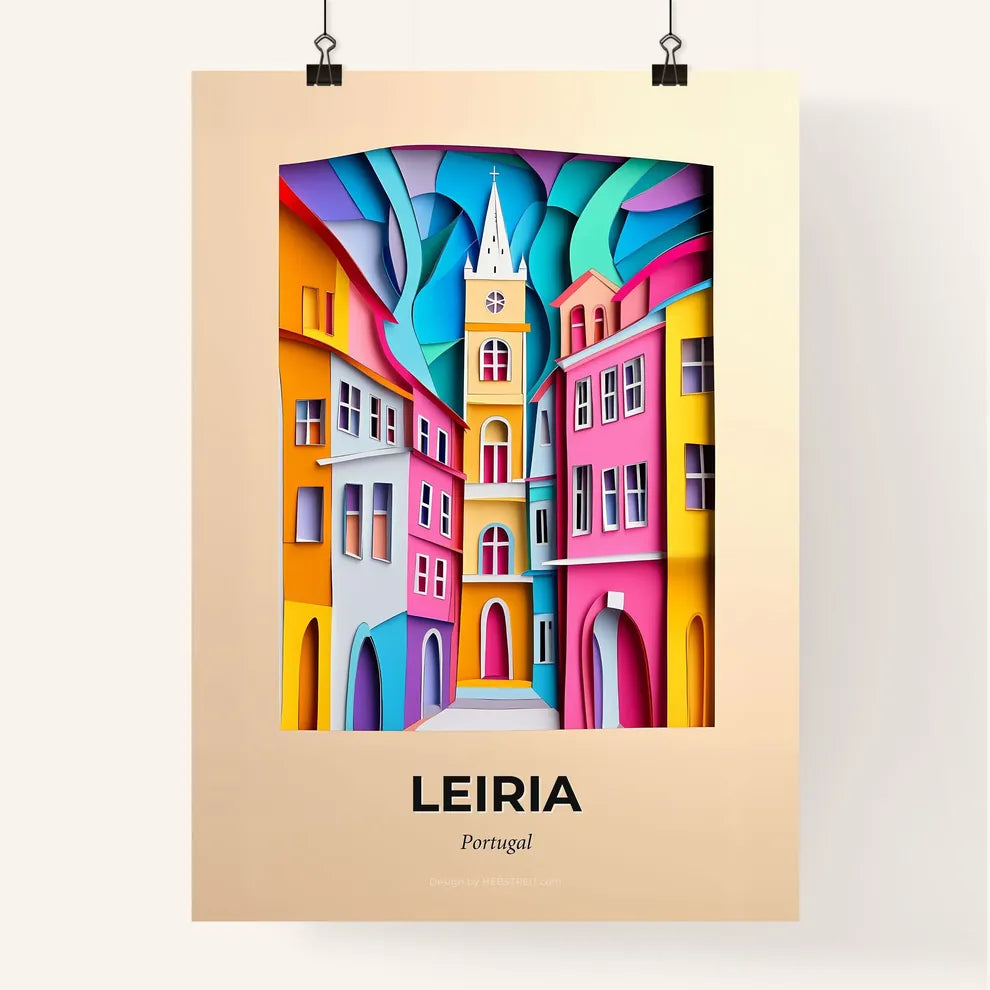 Vivid Leiria, Portugal, Colorful Poster