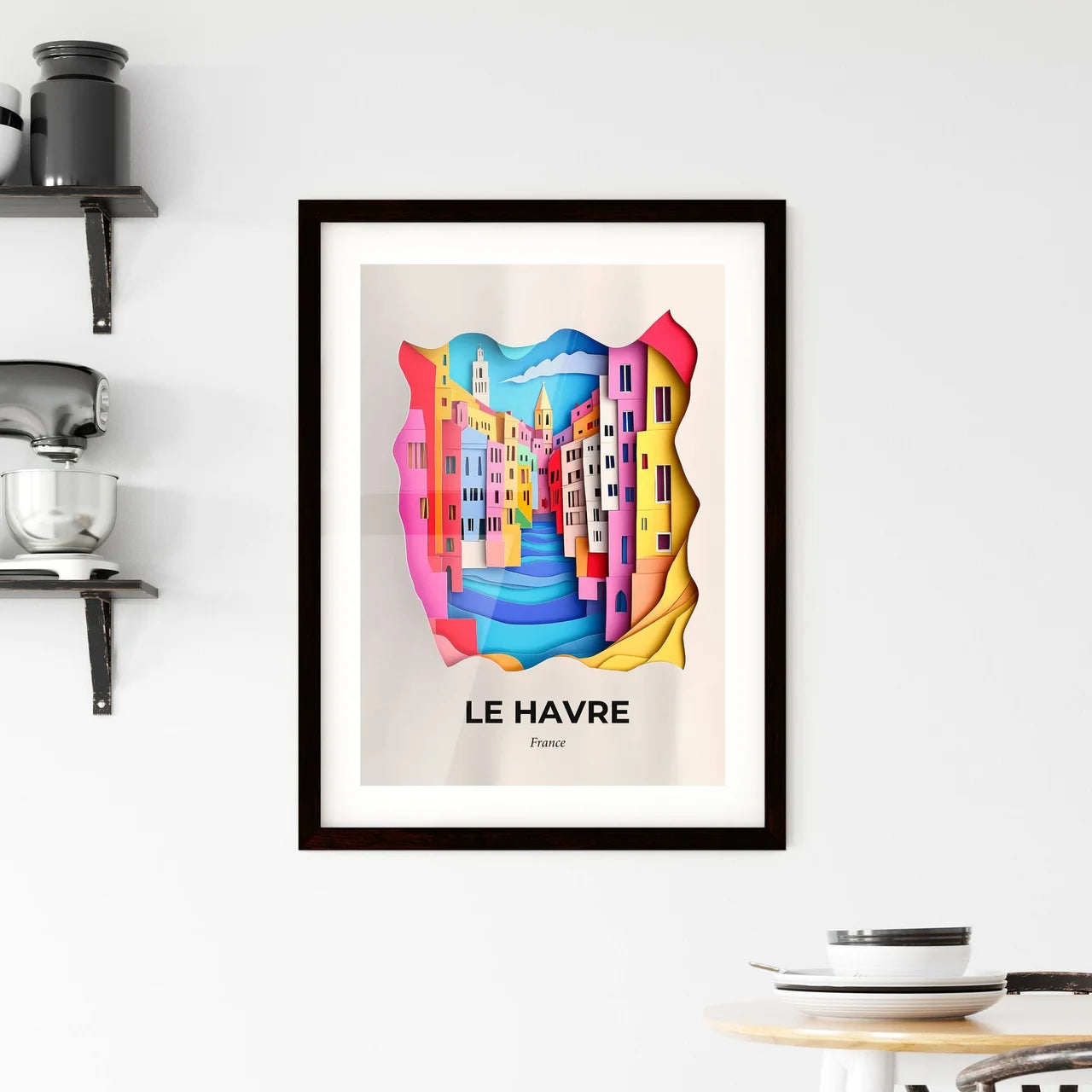 Vivid Le Havre, France, Framed Wall Art