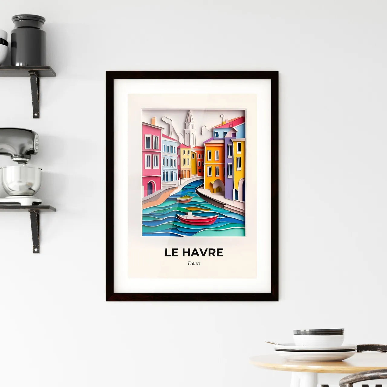 Vivid Le Havre, France, Framed Wall Art
