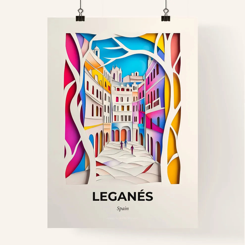 Vivid Leganés, Spain, Colorful Poster