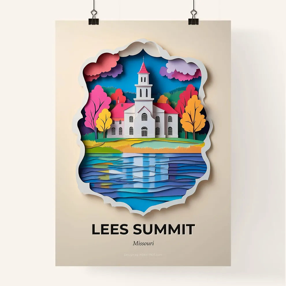 Vivid Lees Summit, Missouri, Colorful Poster