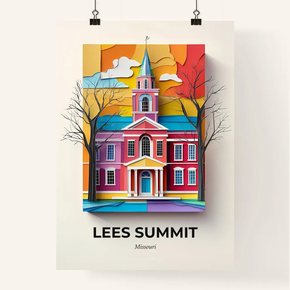 Vivid Lees Summit, Missouri, Colorful Poster