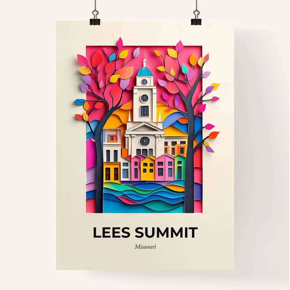 Vivid Lees Summit, Missouri, Colorful Poster