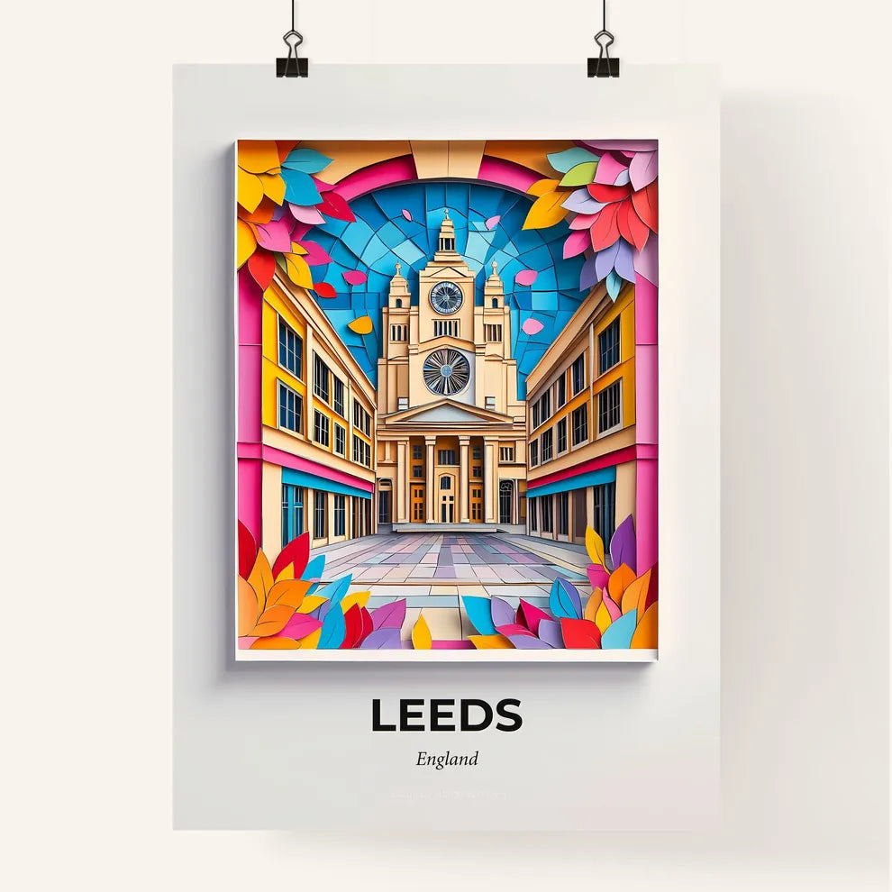 Vivid Leeds, England, Colorful Poster