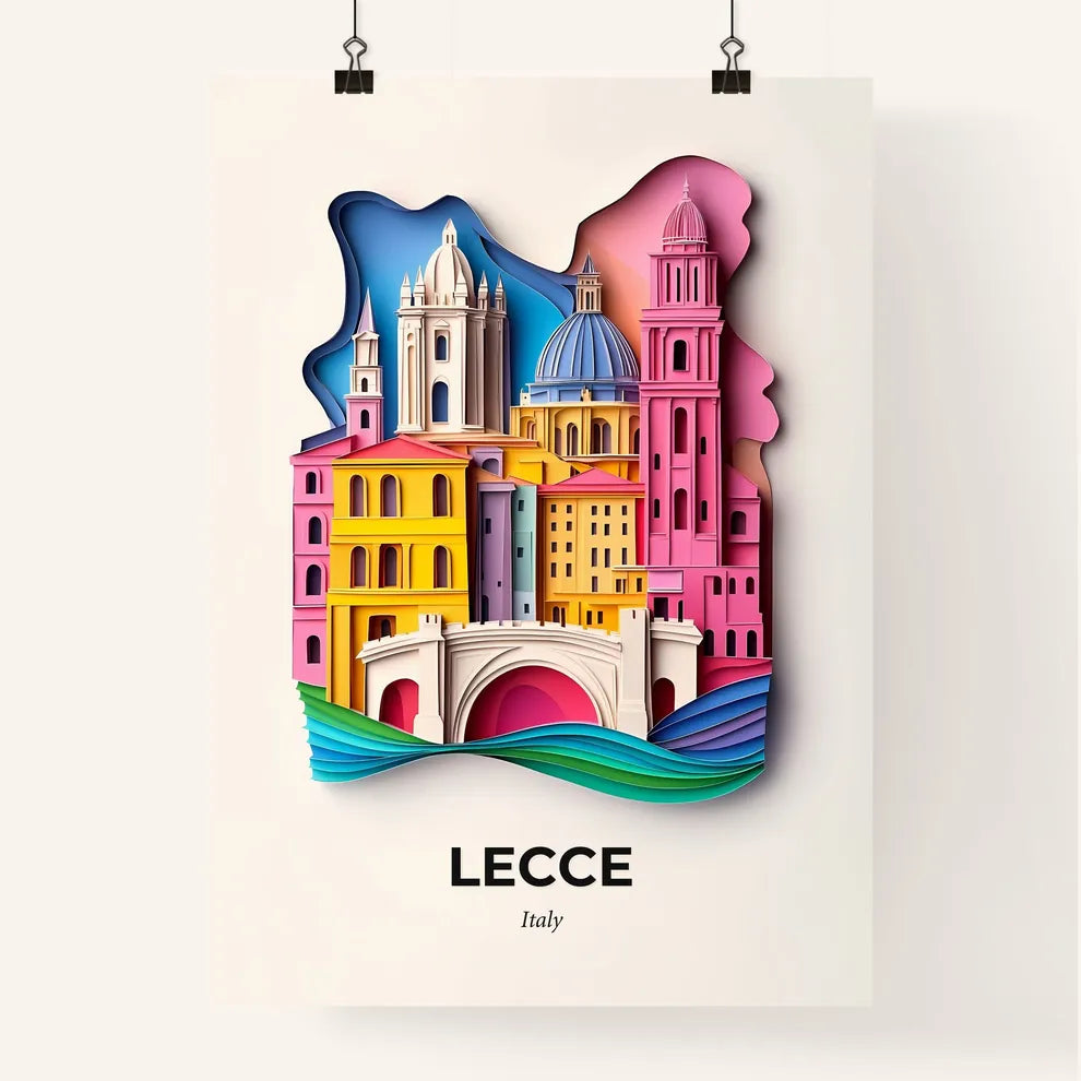 Vivid Lecce, Italy, Colorful Poster