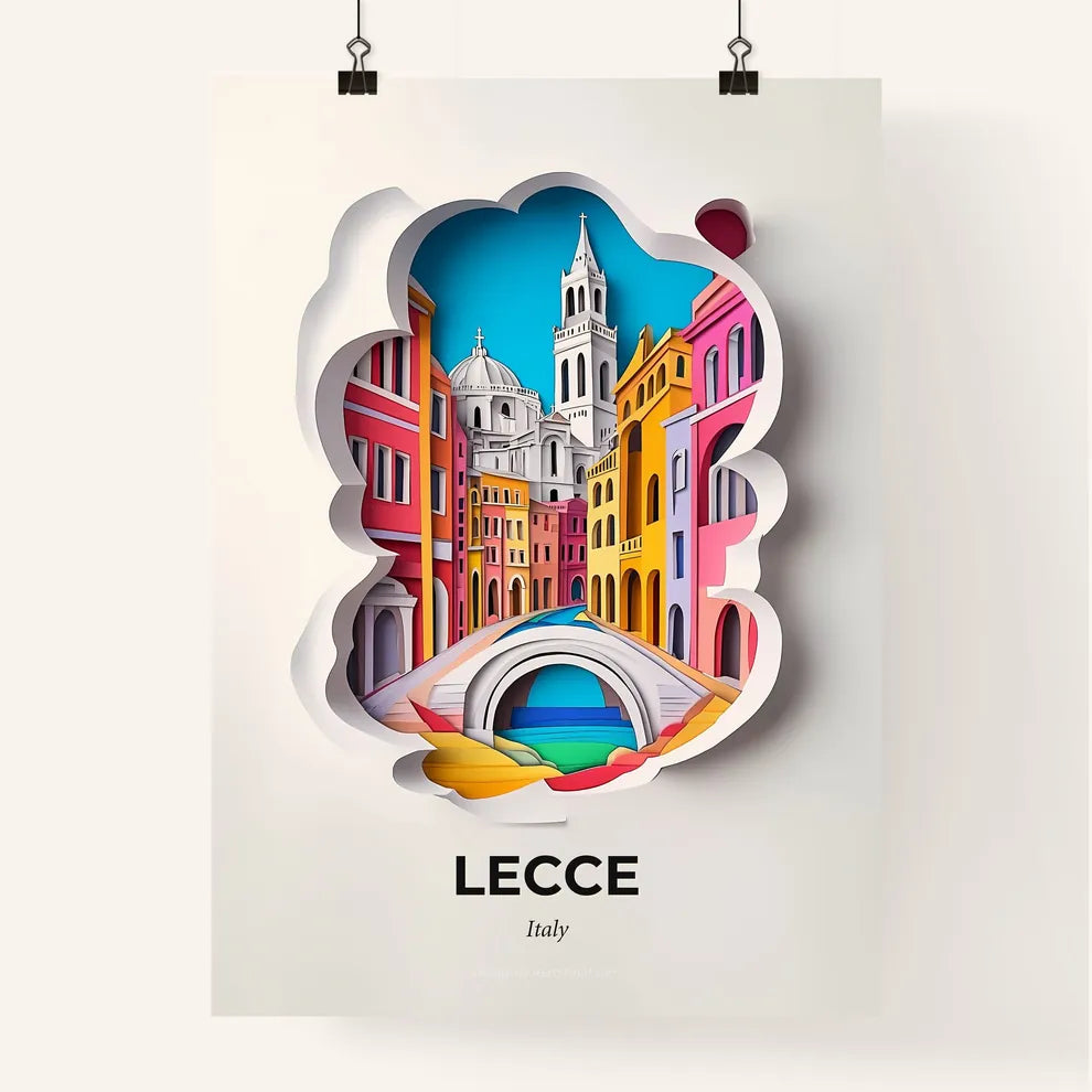 Vivid Lecce, Italy, Colorful Poster
